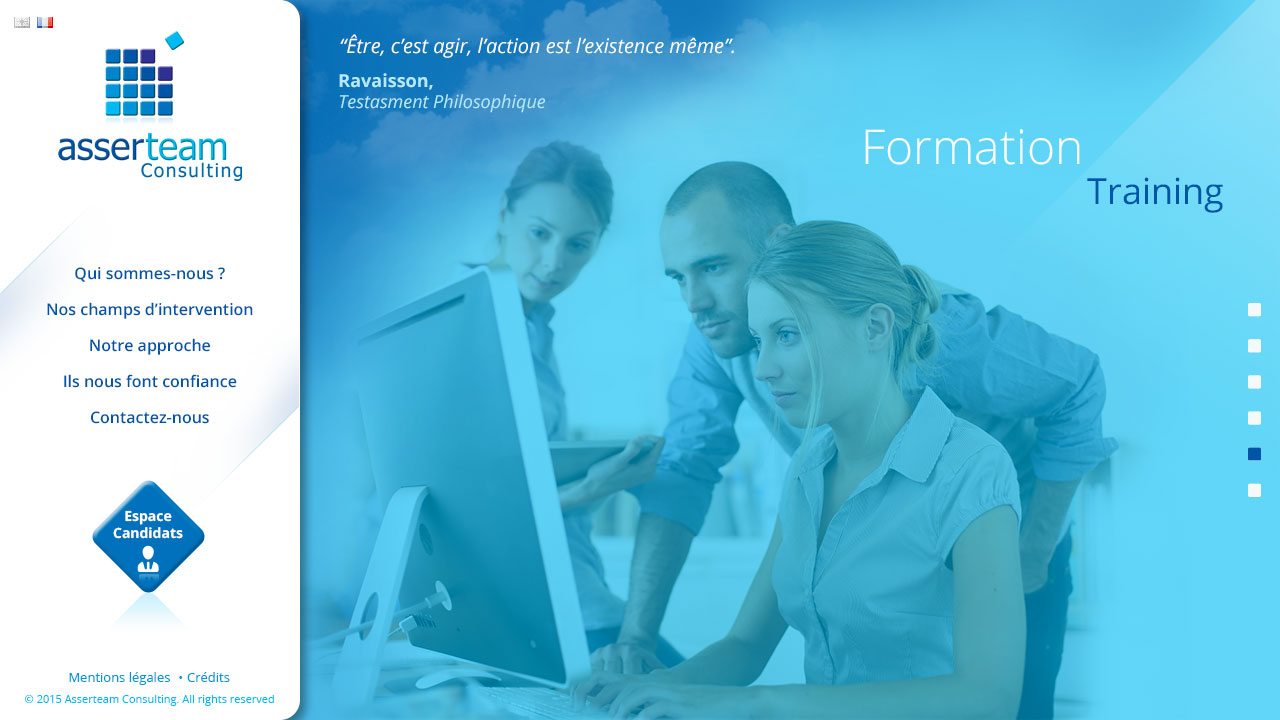 Webdesign du site Asserteam