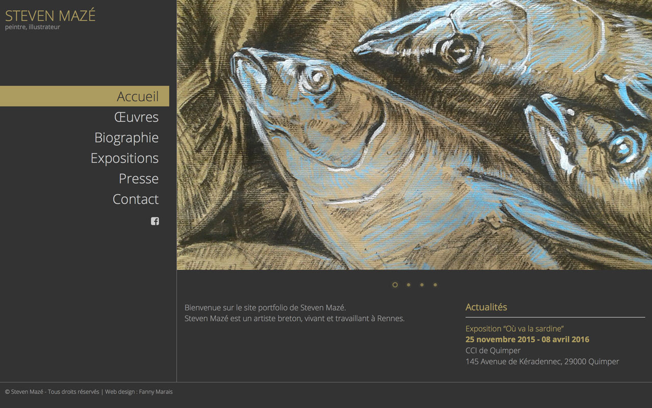 Webdesign du site de Steven Mazé