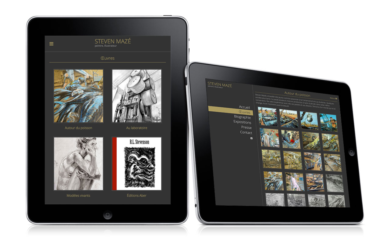 Webdesign du site de Steven Mazé